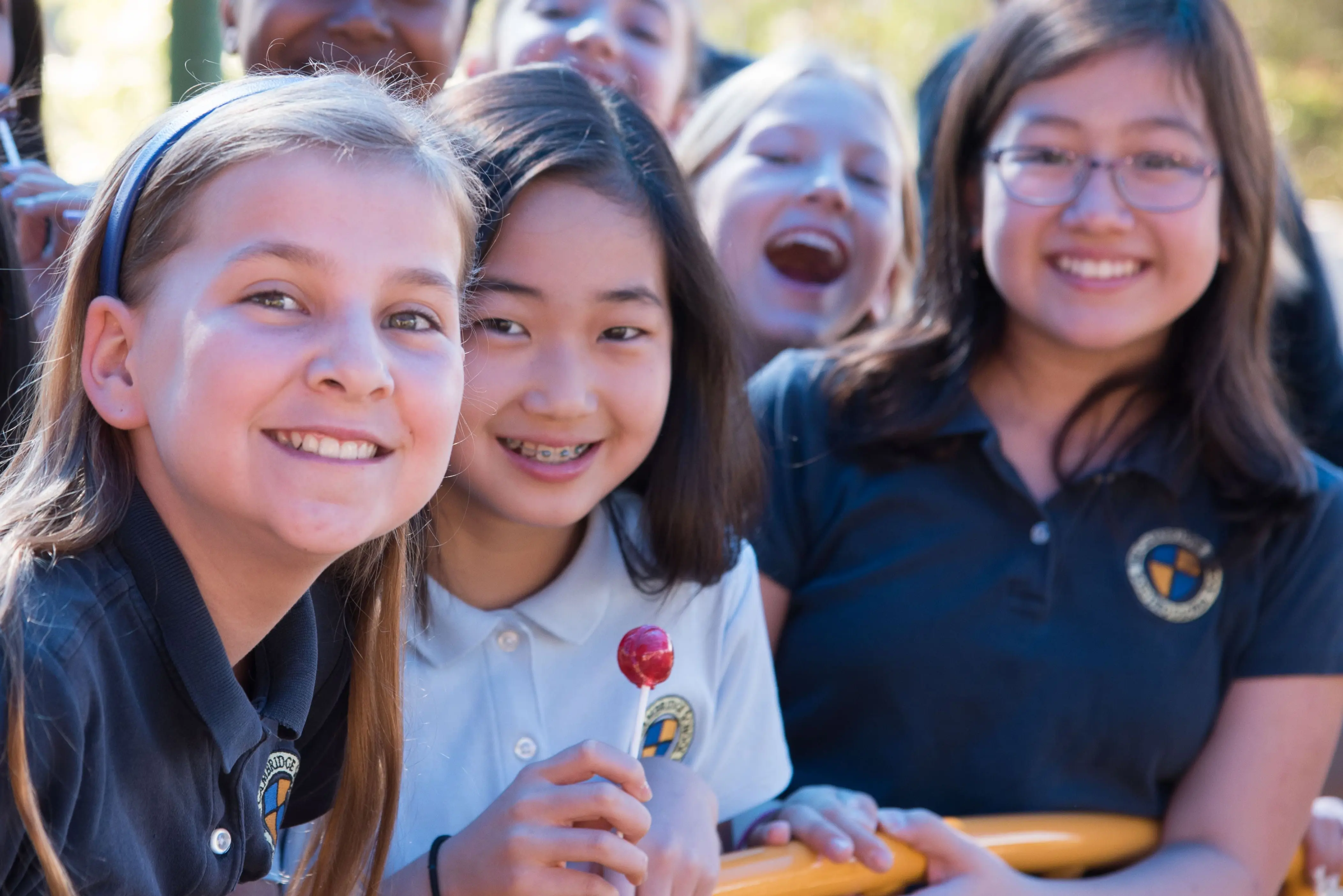Grammar school at The Cambridge School in San Diego gather together during free time.
