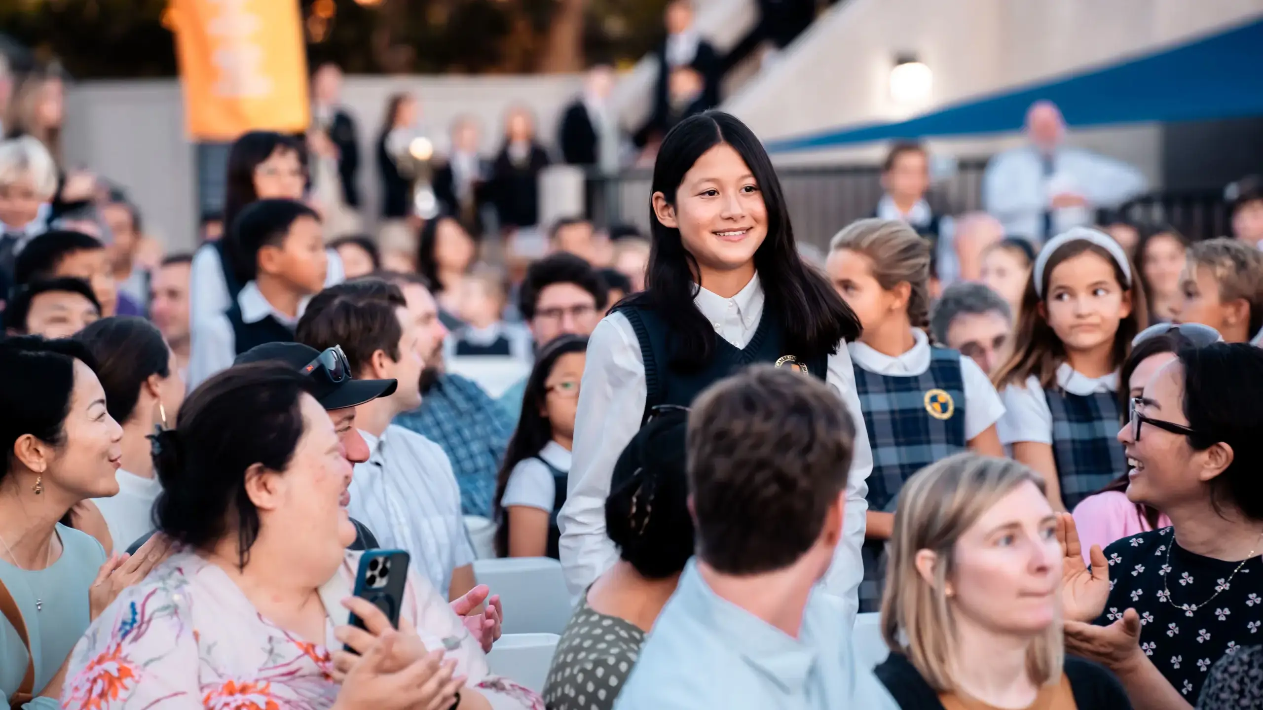 Students at opening convocation.