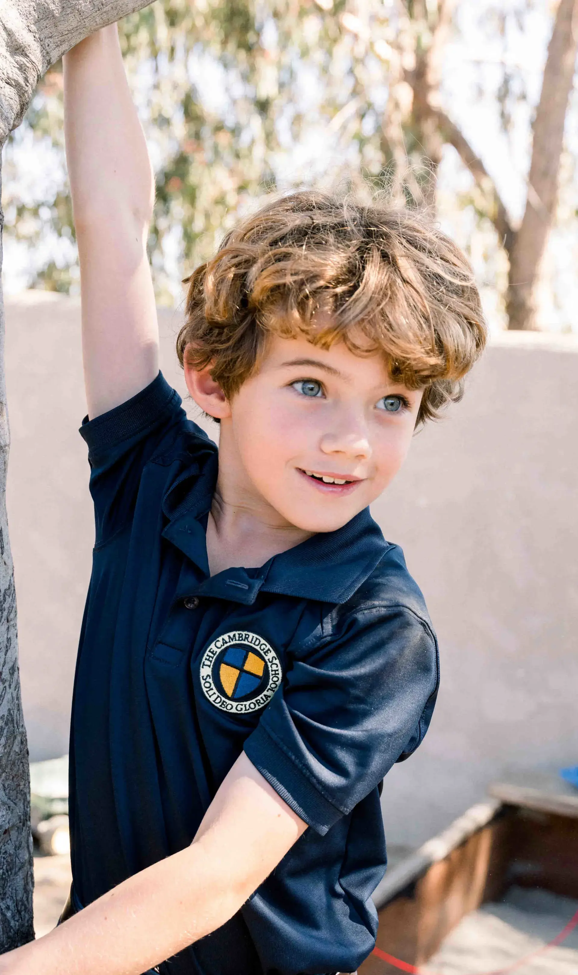 Smiling student outside