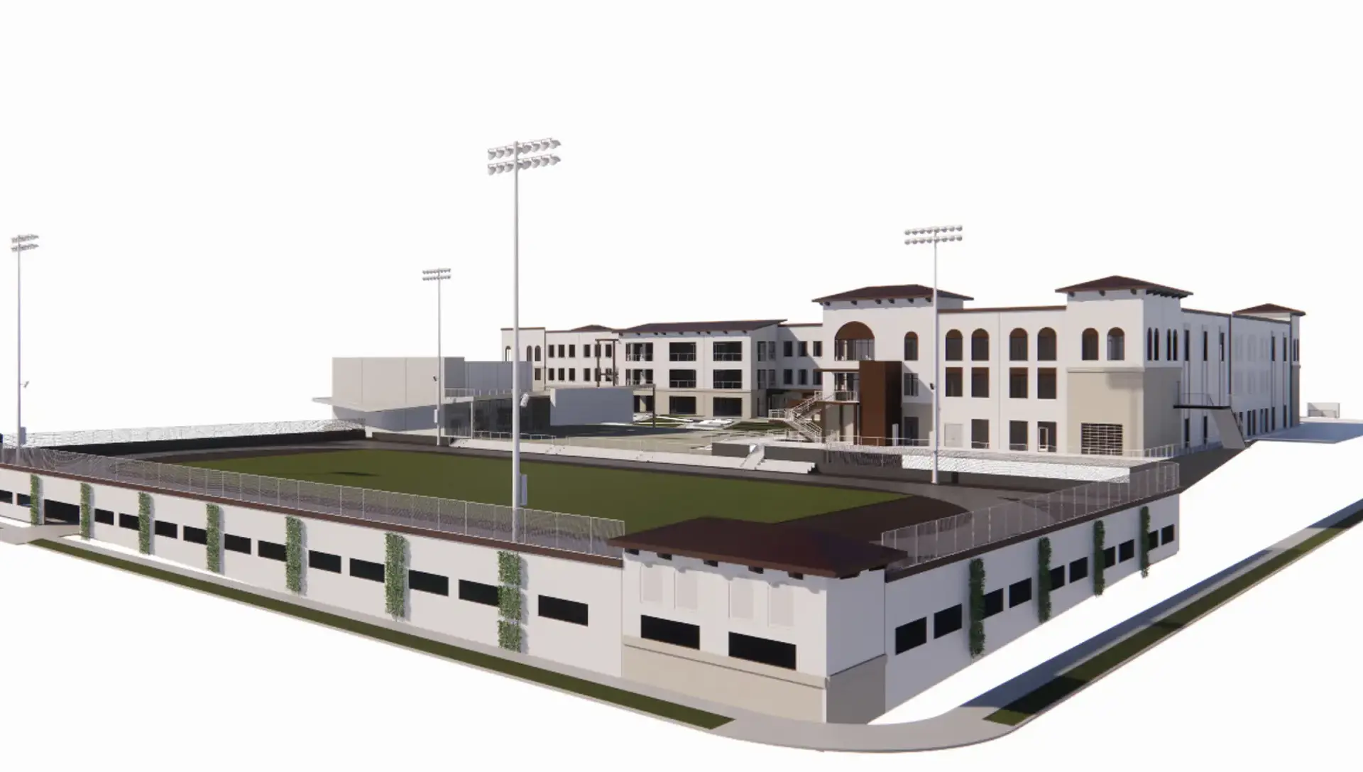 External concept shot of a large white building